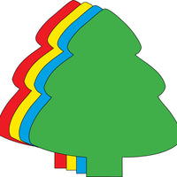 Small Assorted Color Creative Foam Cut-Outs - Assorted Evergreen Tree - Creative Shapes Etc.
