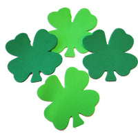 Small Assorted Color Creative Foam Cut-Outs - Assorted Green Four Leaf Clover - Creative Shapes Etc.