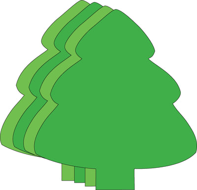 Small Assorted Color Creative Foam Cut-Outs - Assorted Green Evergreen Tree - Creative Shapes Etc.
