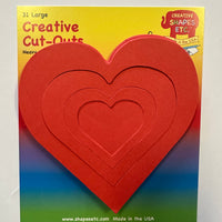 Growing Heart Large Single Color Cut-Out - 5.5" - Creative Shapes Etc.