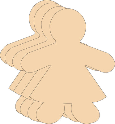 Girl Large Single Color Creative Cut-Outs- 5.5