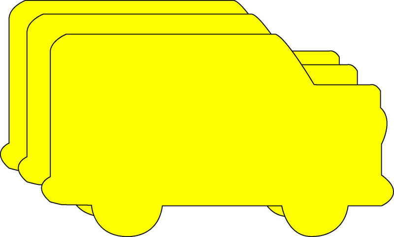 Large Single Color Creative Foam Cut-Outs - School Bus