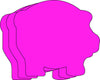 Large Single Color Cut-Out - Pig - Creative Shapes Etc.