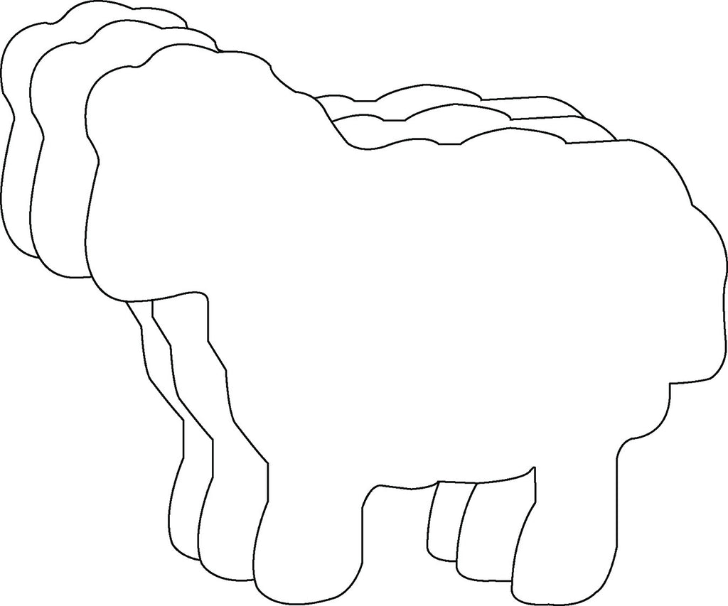 Sheep Foam Single Color Creative Cut-Outs- 5.5" - Creative Shapes Etc.