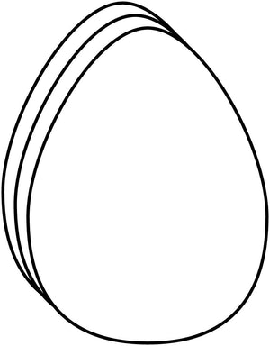 Large Single Color Cut-Out - Egg - Creative Shapes Etc.