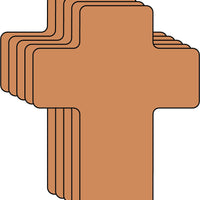 Brown Cross Single Color Creative Cut-Outs- 5.5" - Creative Shapes Etc.
