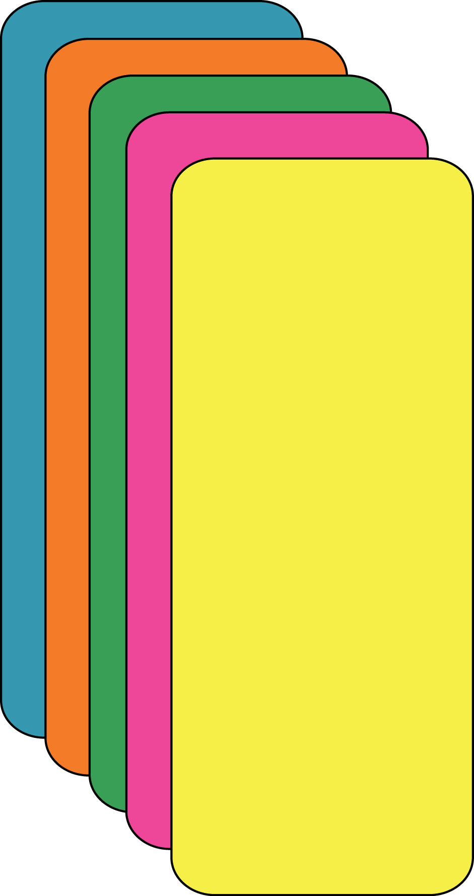 Bookmarks- Assorted Color Blank Bookmarks