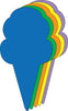 Ice Cream Cone Assorted Color Creative Cut-Outs - 5.5" - Creative Shapes Etc.