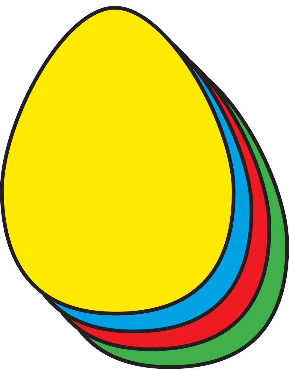 Large Assorted Color Creative Foam Cut-Outs - Egg - Creative Shapes Etc.