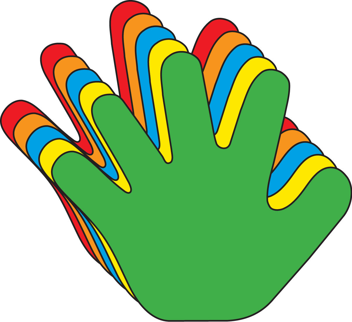 SHAPES ETC. Hand Assorted Color Creative Cut-Outs, 5.5