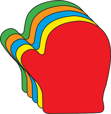 Mitten Assorted Color Creative Cut-Outs- 5.5