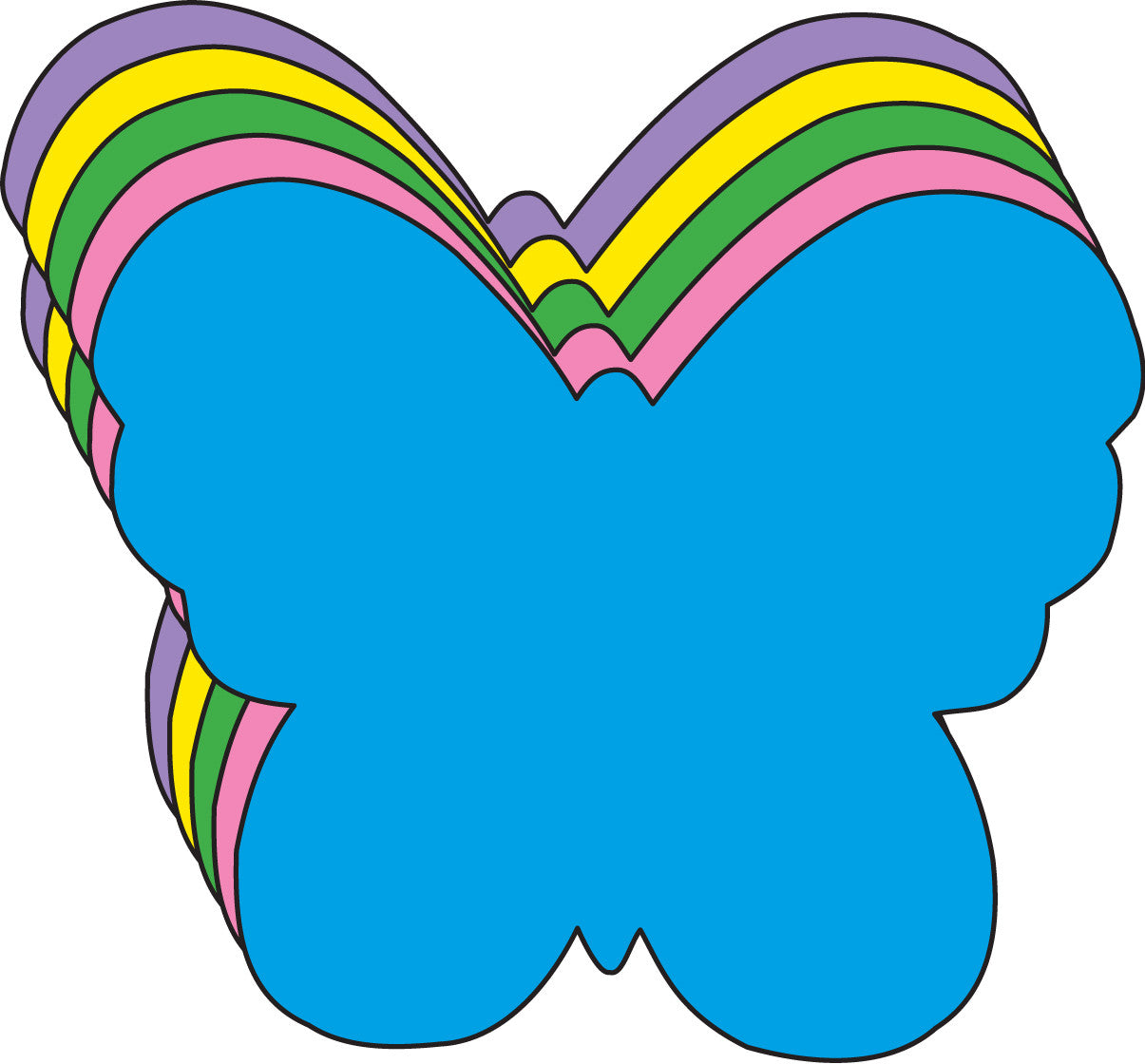 Butterfly Assorted Color Creative Cut-Outs- 5.5”