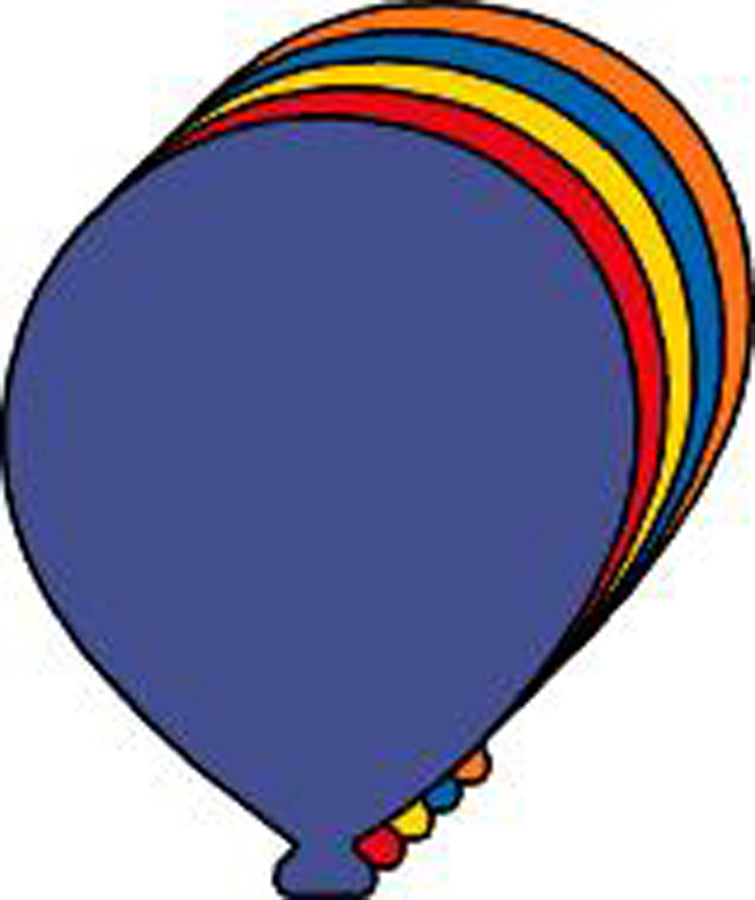 SHAPES ETC. Balloon Assorted Color Creative Cut-Outs- 5.5