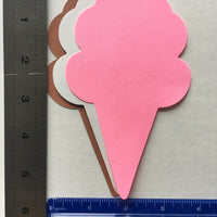 Neapolitan Ice Cream Cone Large Tri-Color Creative Cut-Outs- 5.5” - Creative Shapes Etc.