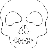 Large Single Color Cut-Out - Skull - Creative Shapes Etc.