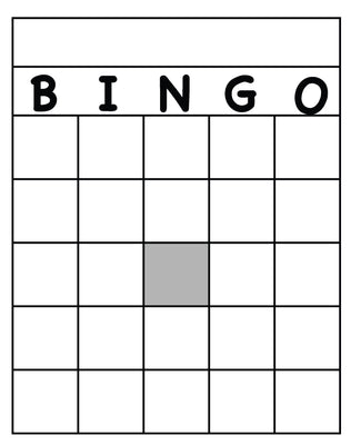 Blank Bingo Cards -7.5