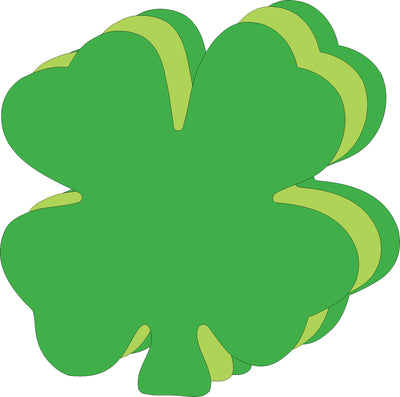 Assorted Green Four Leaf Clover Assorted Color Creative Cut-Outs- 5.5” - Creative Shapes Etc.
