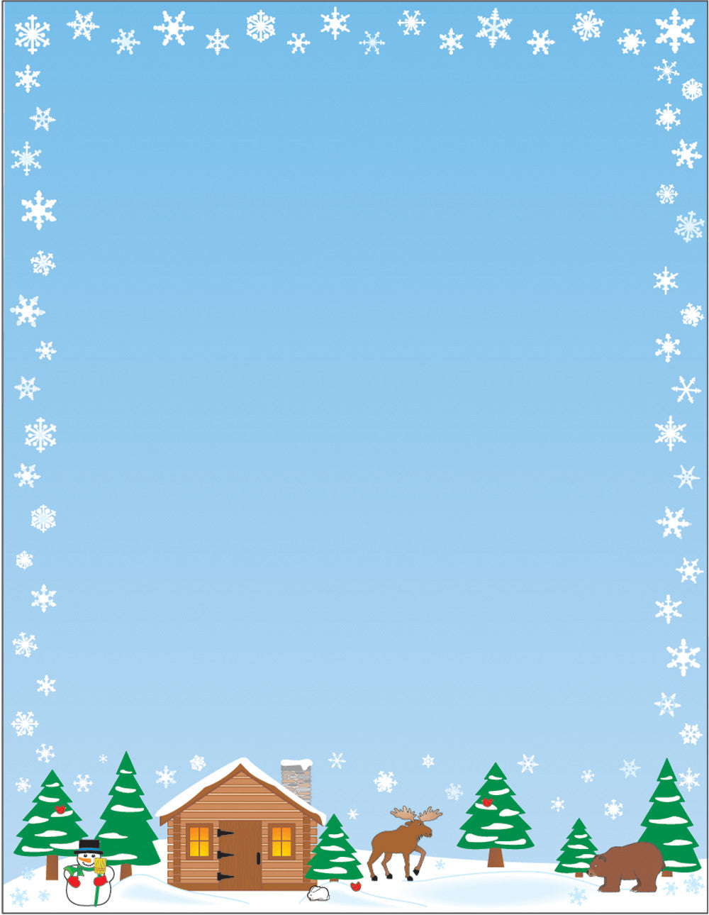 SHAPES ETC. Designer Paper - Winter (50 Sheet Package)