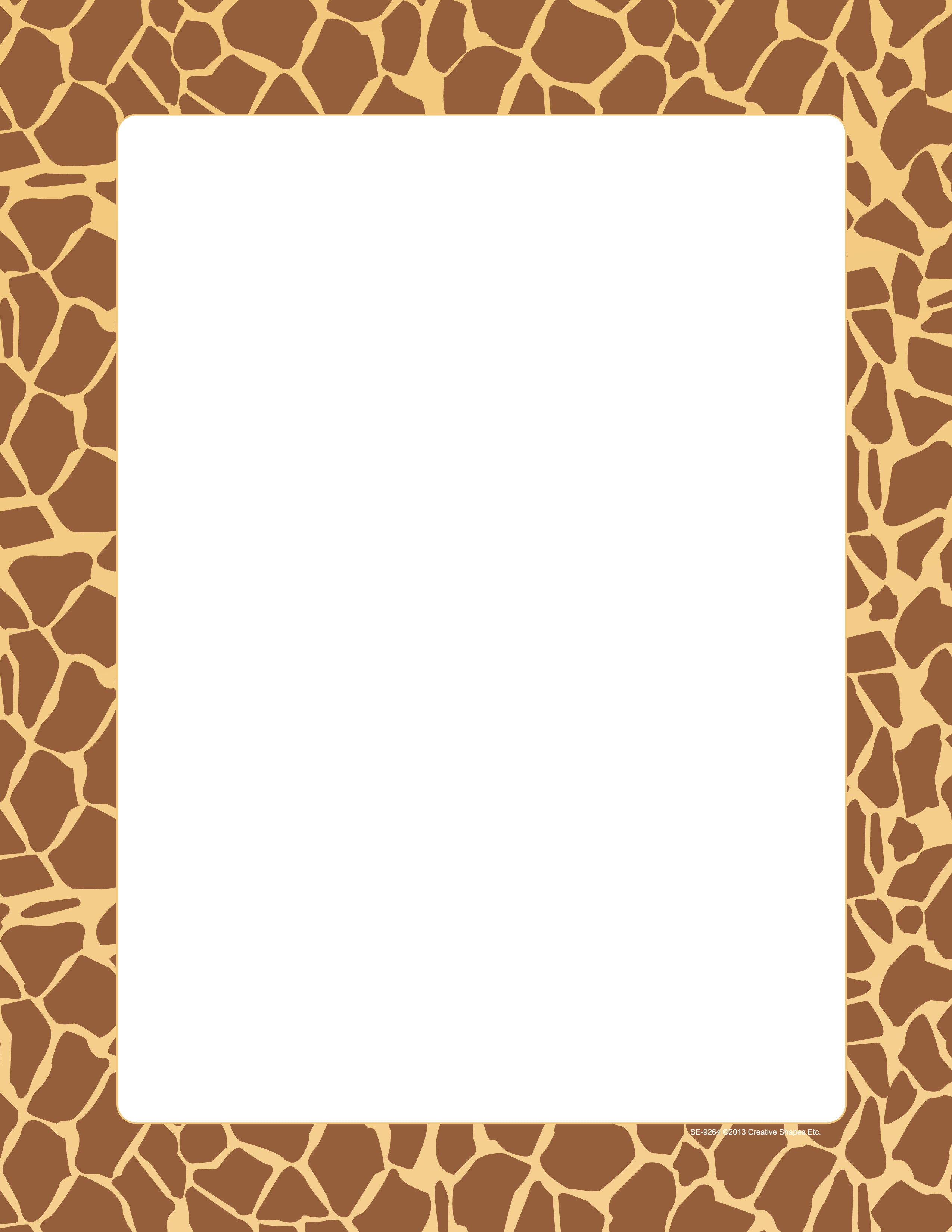 Designer Paper - Giraffe (50 Sheet Package) | Creative Shapes Etc.