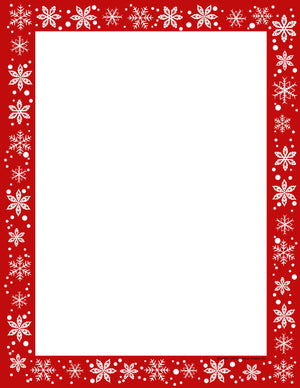 Designer Paper - Christmas Snow (50 Sheet Package) - Creative Shapes Etc.