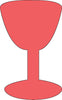 Red Sticky Shape Notepad Wine Glass - Creative Shapes Etc.