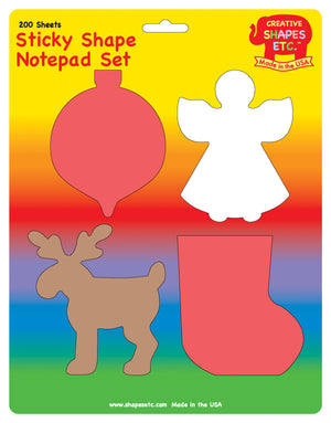 Sticky Notepad Set - Christmas - Creative Shapes Etc.