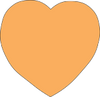 Sticky Shape Notepad - Orange Heart - Creative Shapes Etc.