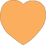 Sticky Shape Notepad - Orange Heart - Creative Shapes Etc.