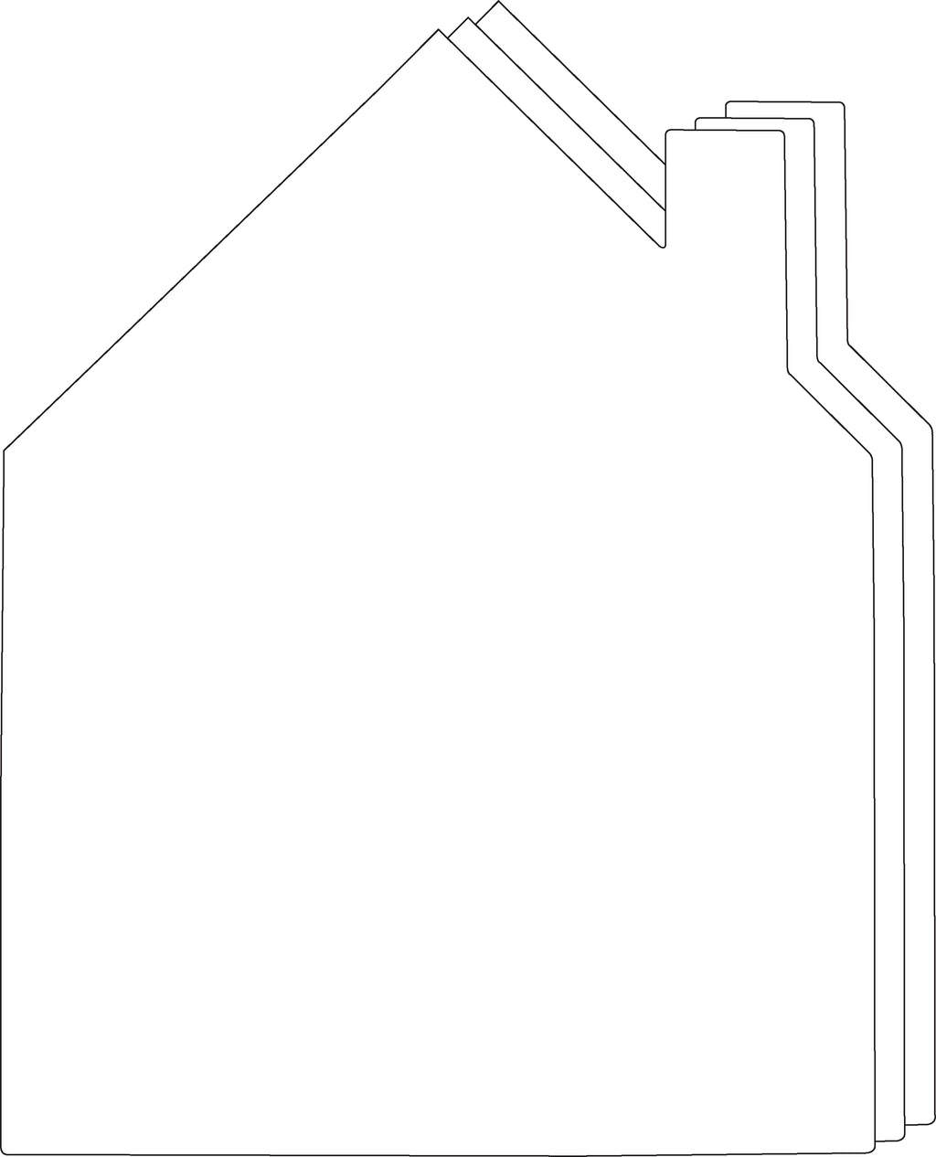 House Single Color Super Cut-Outs- 8” x 10” - Creative Shapes Etc.