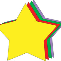 Star Assorted Color Super Cut-Outs- 8” x 10” - Creative Shapes Etc.
