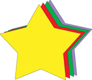 Star Assorted Color Super Cut-Outs- 8” x 10” - Creative Shapes Etc.