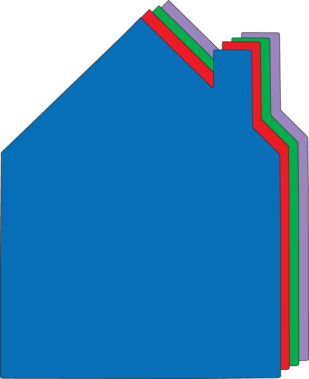 House Assorted Color Super Cut-Outs- 8” x 10” - Creative Shapes Etc.