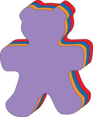 Teddy Bear Assorted Color Super Cut-Outs- 8” x 10” - Creative Shapes Etc.