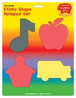 Sticky Notepad Set - Back To School - Creative Shapes Etc.