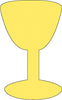 Yellow Sticky Shape Notepad Wine Glass - Creative Shapes Etc.