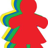 Girl Assorted Color Super Cut-Outs- 8” x 10” - Creative Shapes Etc.