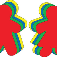 Kid Shape Set Assorted Color Super Cut-Outs- 8” x 10” - Creative Shapes Etc.