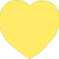 Sticky Shape Notepad - Yellow Heart - Creative Shapes Etc.