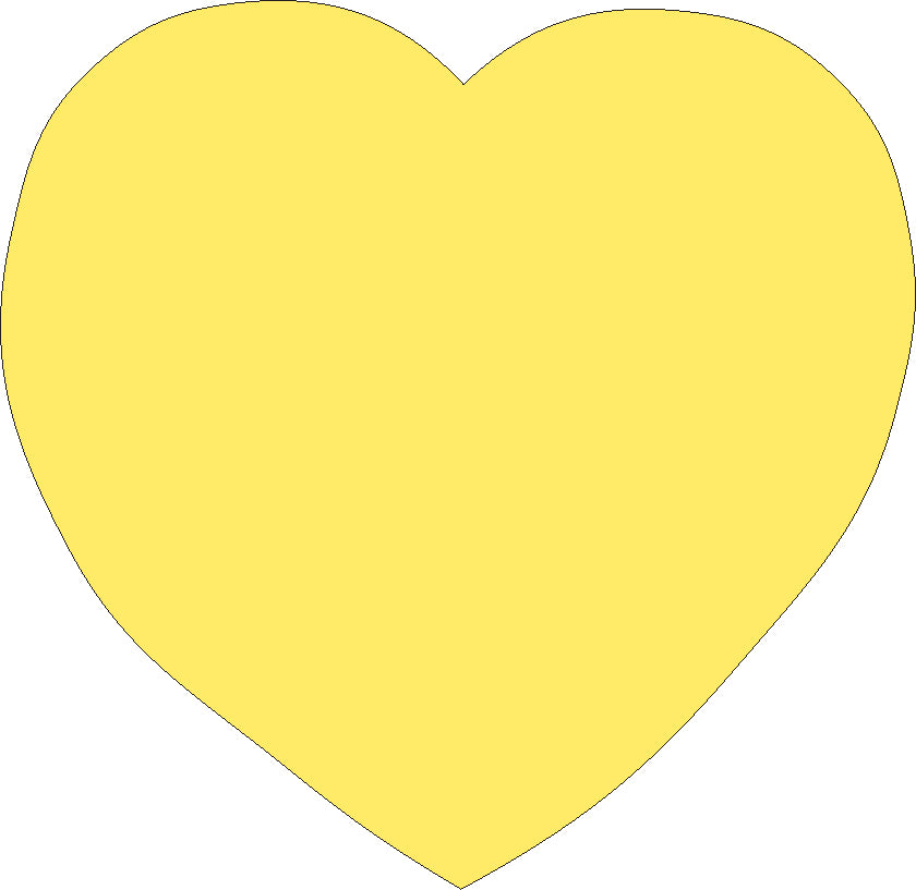 Sticky Shape Notepad - Yellow Heart - Creative Shapes Etc.