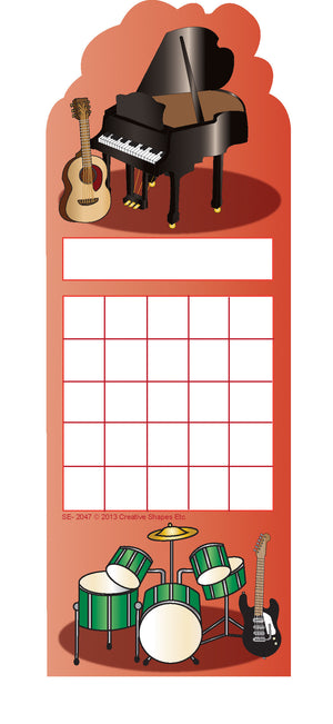 Personal Incentive Chart - Musical Instruments - Creative Shapes Etc.