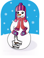 Mini Notepad - Snow Woman - Creative Shapes Etc.