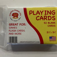 54 Blank Playing Cards - Poker Size (2.5x3.5") For Flashcards, Games, DIY Projects