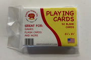 Playing Cards - 2.5" x 3.5" Blank White