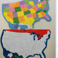 U.S. Practice Map Combo Pack- 9” x 19” - Creative Shapes Etc.