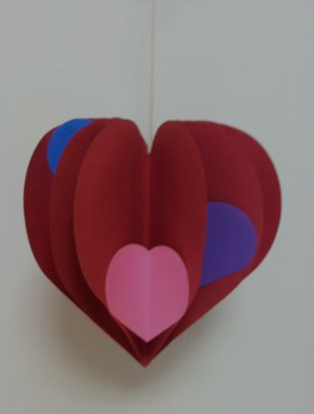 Tricolor Heart Cutouts 5.5 Inch for Classroom Crafts Fun