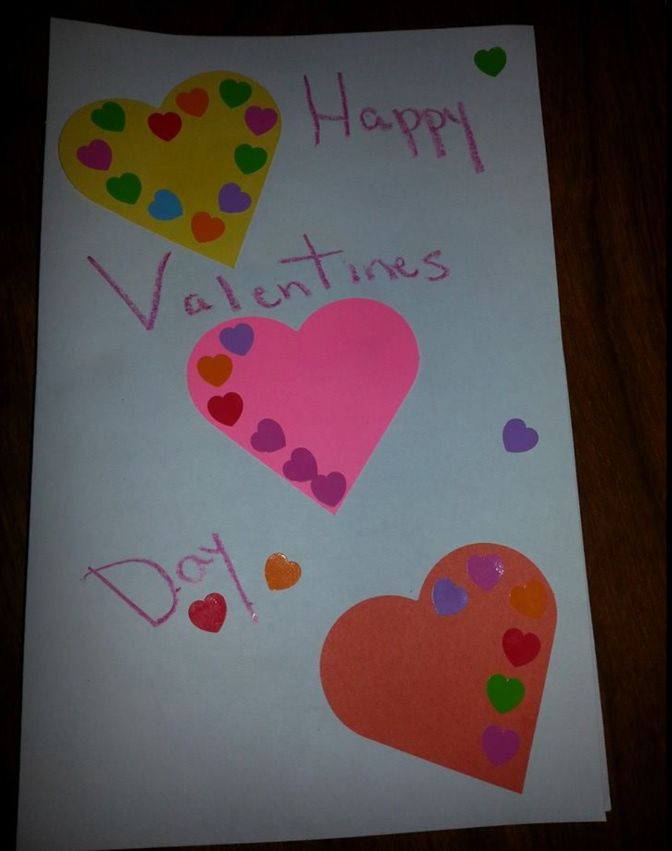 Tricolor Heart Cutouts 5.5 Inch for Classroom Crafts Fun