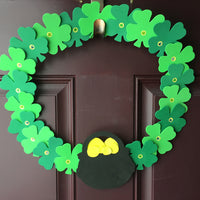 Large Assorted Color Creative Foam Cut-Outs - Assorted Green Four Leaf Clover - Creative Shapes Etc.
