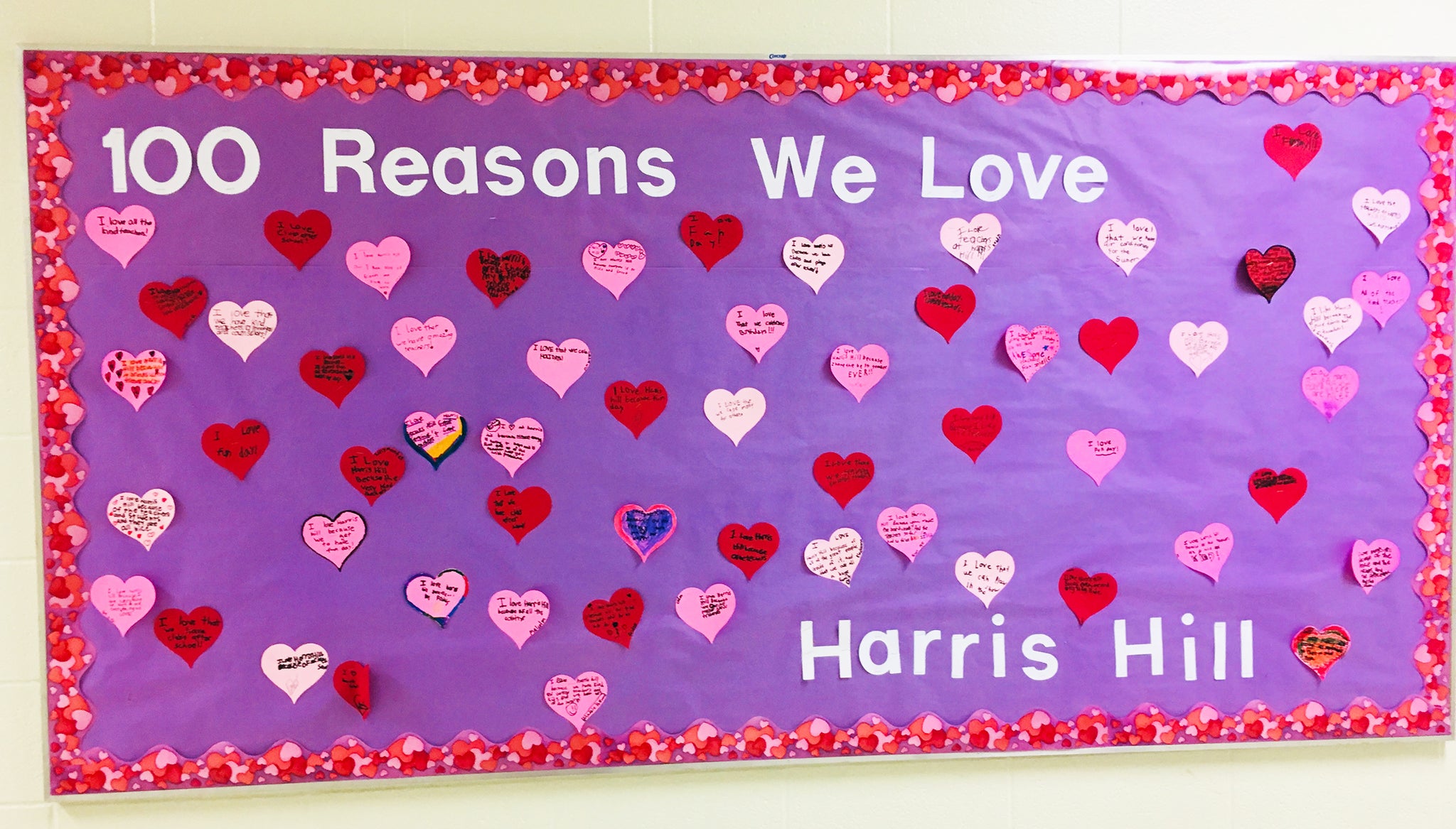 Tricolor Heart Cutouts 5.5 Inch for Classroom Crafts Fun