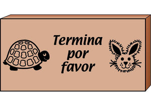 Teacher's Stamp Spanish - Termina por favor (Please Finish) - Creative Shapes Etc.