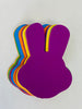Bunny With Ears Assorted Color Creative Cut-Outs- 3” - Creative Shapes Etc.